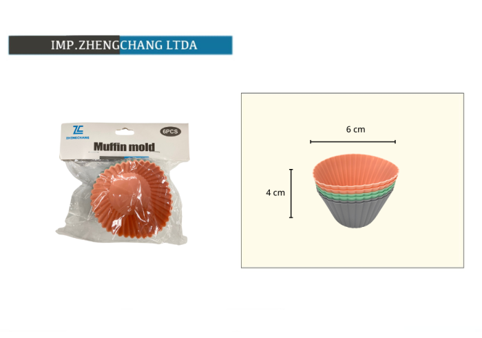 Molde muffin silicona 6cm (x12)