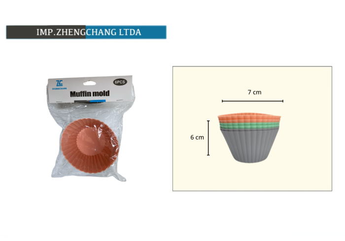 Molde muffin silicona 7cm (x12)