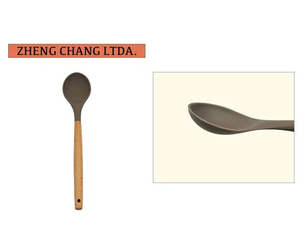 Cucharón gris con efecto madera (x12)