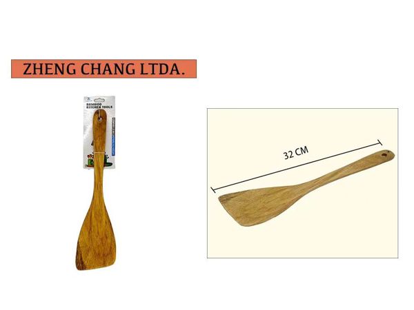 Cucharón plano bambú (x12)