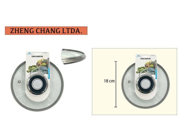 Tapa cristal 18cm (x12)