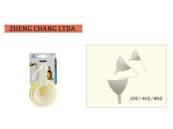 Set embudo plastico (x12)