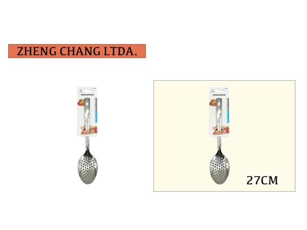 Cuchara ovalada perforada 27cm (x12)