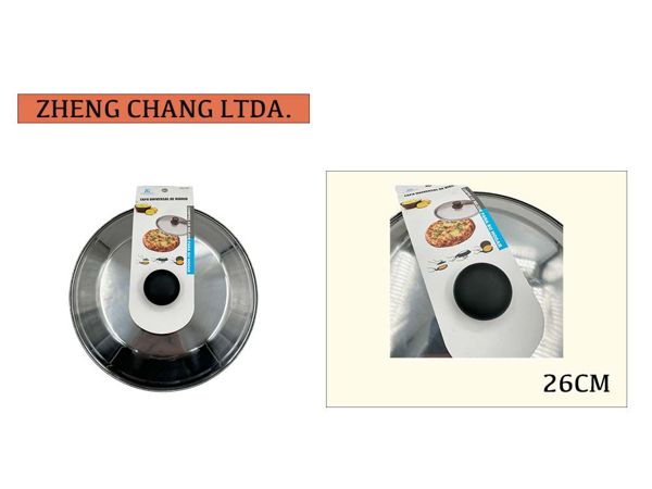 Tapa acero inox. 26cm (x12)