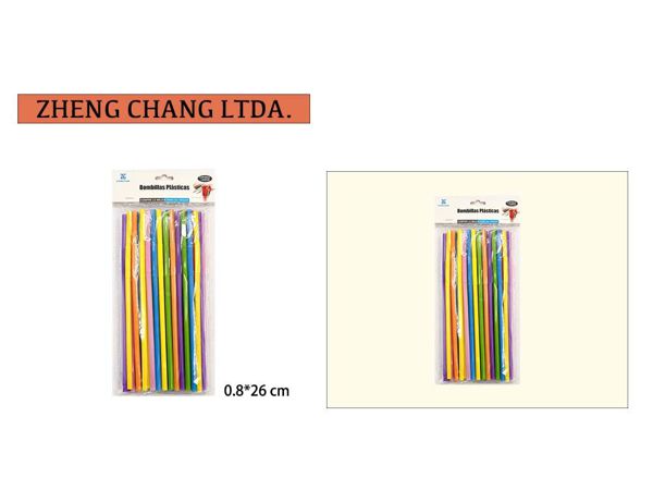 Bombillas plasticas 26 cm (x12)