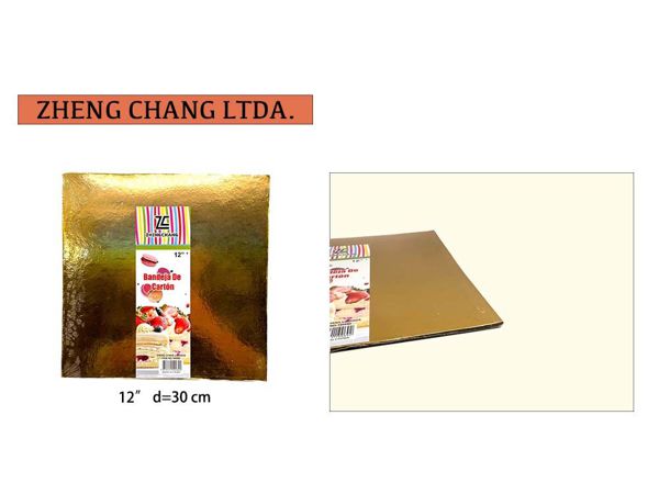Bandeja de carton cuadrada 30cm (x12)