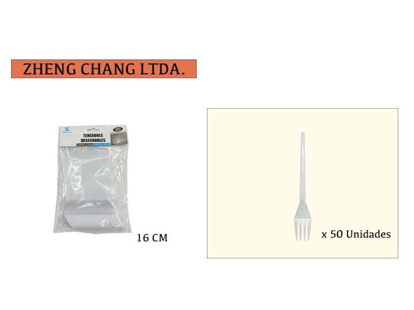 Tenedor plastico 16cm (x20)