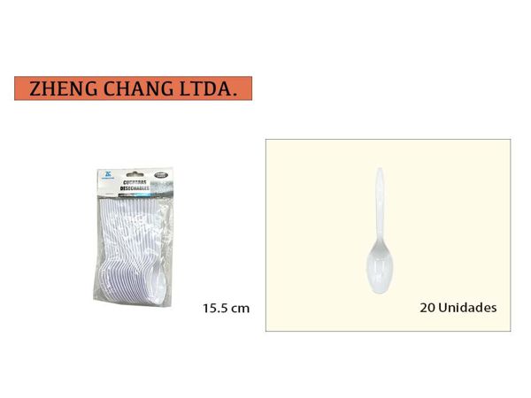 Cuchara plastica 16cm (x10)