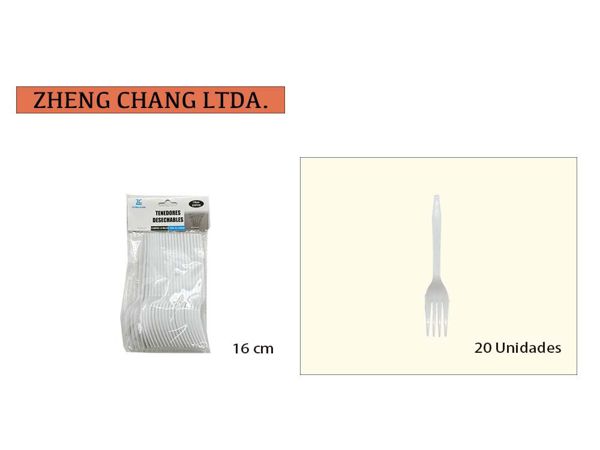 Tenedor plastico 16cm (x10)