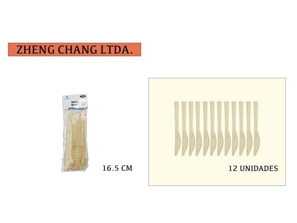 Cuchillo de madera 16.5cm (x12)