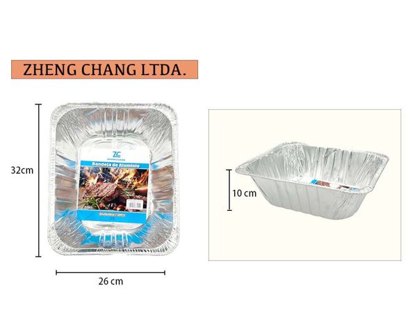 Bandeja de aluminio 32x26x10cm (x12)
