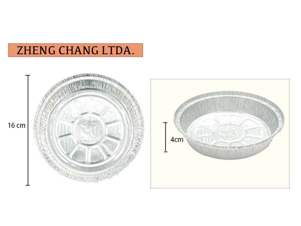 Bandeja de aluminio circular 16cm (x12)
