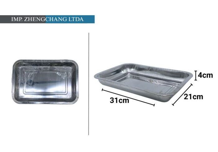 Bandeja inox 31-21-4cm (x10)