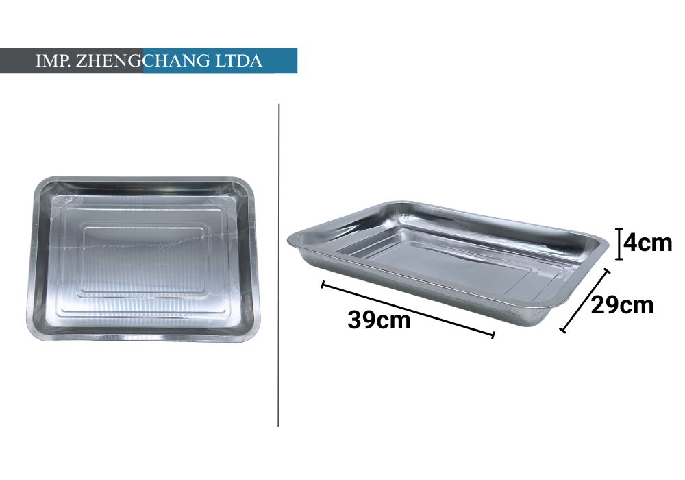 Bandeja inox 39-29-4cm (x10)