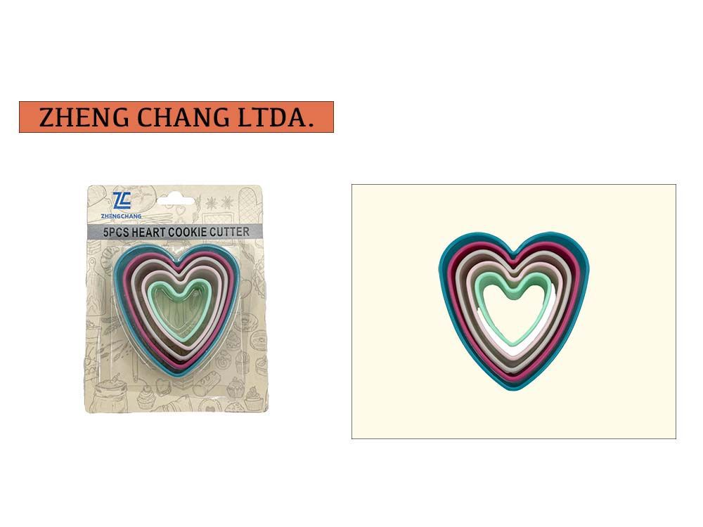 Cortador de galleta corazón 5 uds (x12)