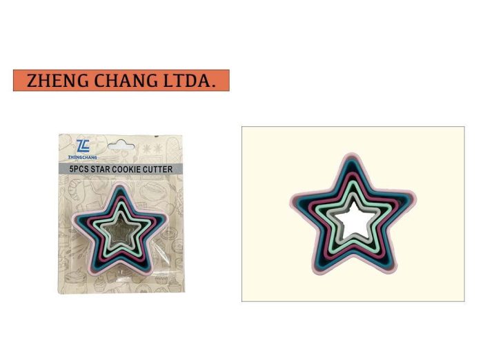 Cortador de galleta estrella 5 uds (x12)