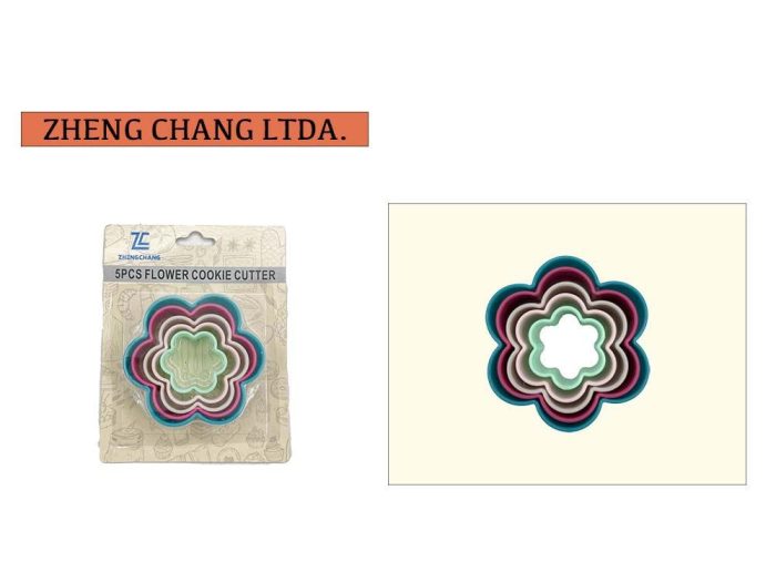 Cortador de galleta flor 5 uds (x12)