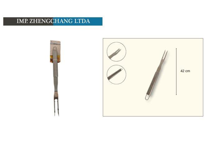 Pincho/Tenedor mango metalico BBQ (x12)