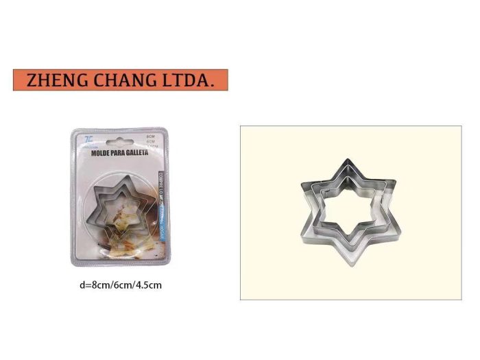Set de cortadores estrellas 3 uds (x12)