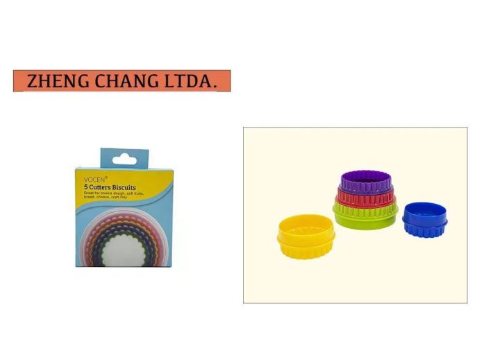 Juego cortadores plasticos 5 uds (x12)