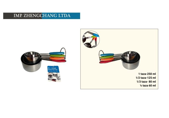 Juego de cucharas medidoras 4pzs (x12)
