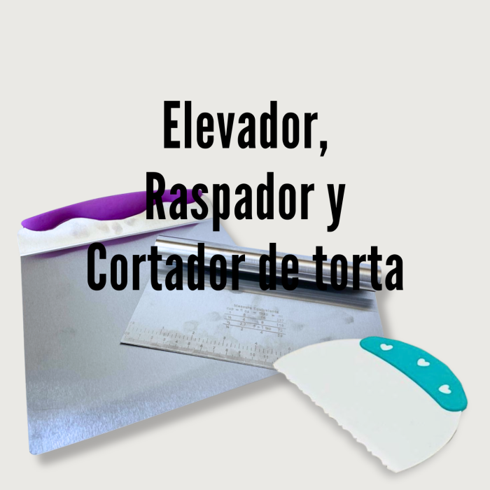 Elevador, Raspador y Cortador de torta