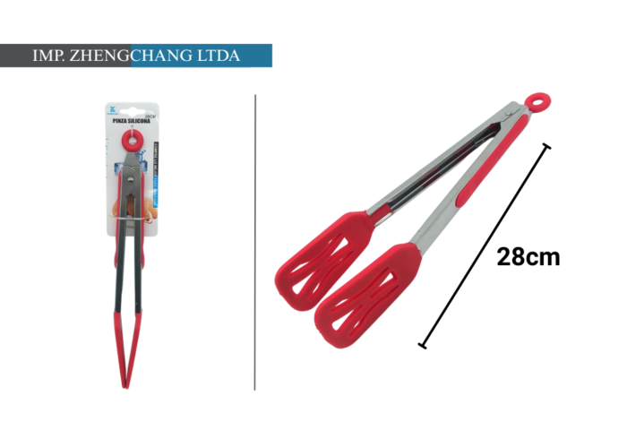 Pinza de silicona roja 28cm (x12)