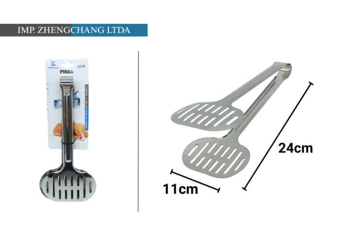 Pinza ancha de acero inox 24cm (x12)
