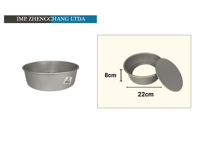 Molde redondo desmontable aluminio 22cm (x10)