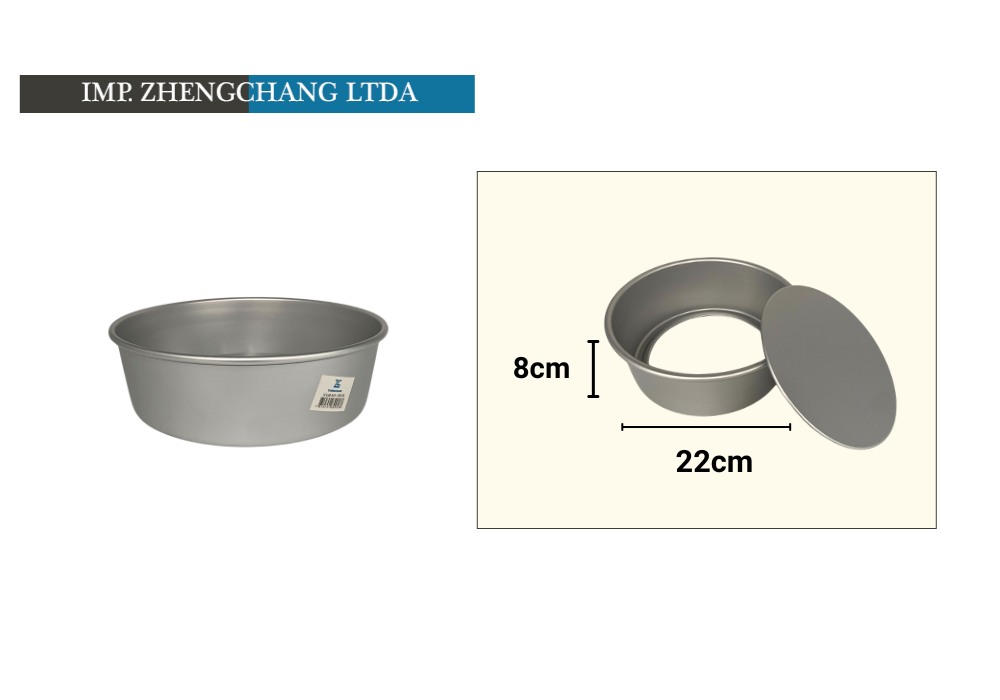Molde redondo desmontable aluminio 22cm (x10)