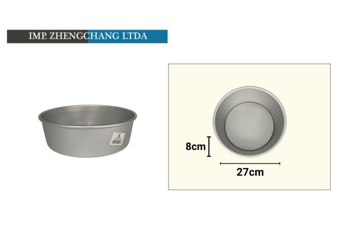 Molde redondo desmontable aluminio 27cm (x10)