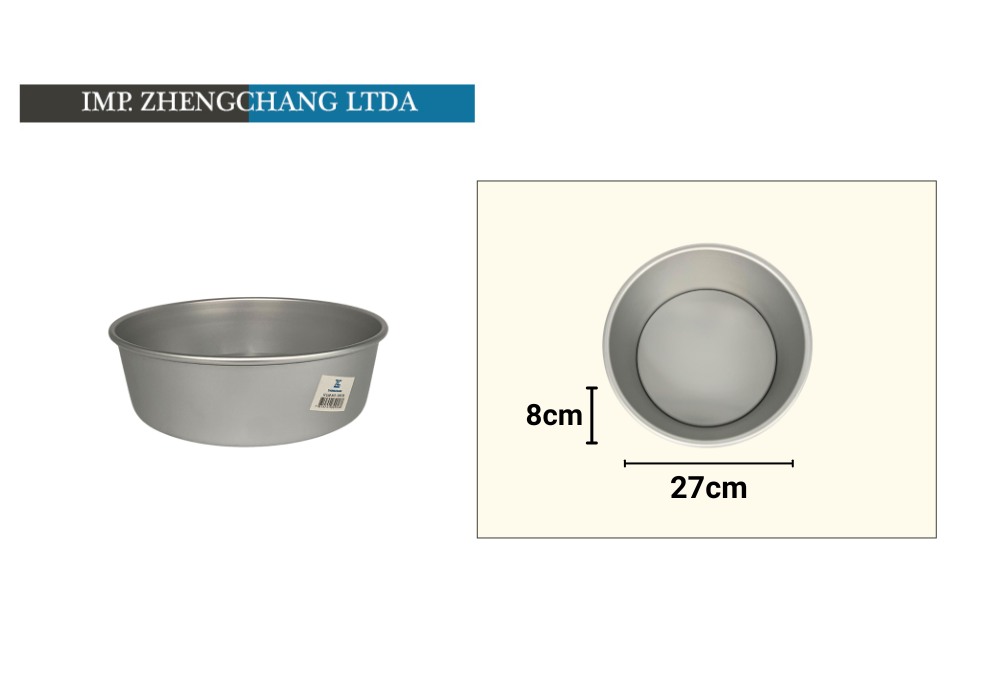 Molde redondo desmontable aluminio 27cm (x10)