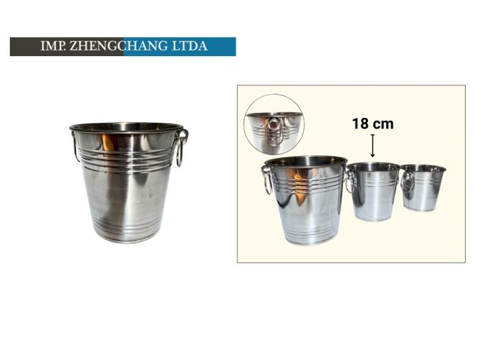 Balde acero inox 18cm (x10)