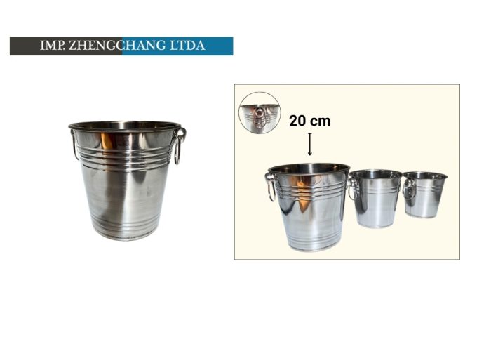 Balde acero inox 20cm (x10)