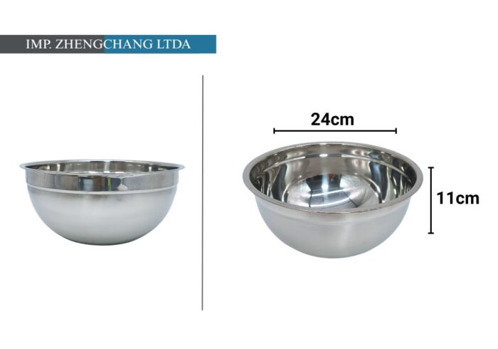 Bowl acero inox 24cm (x10)