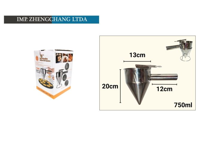 Embudo dosificador acero inox (x4)