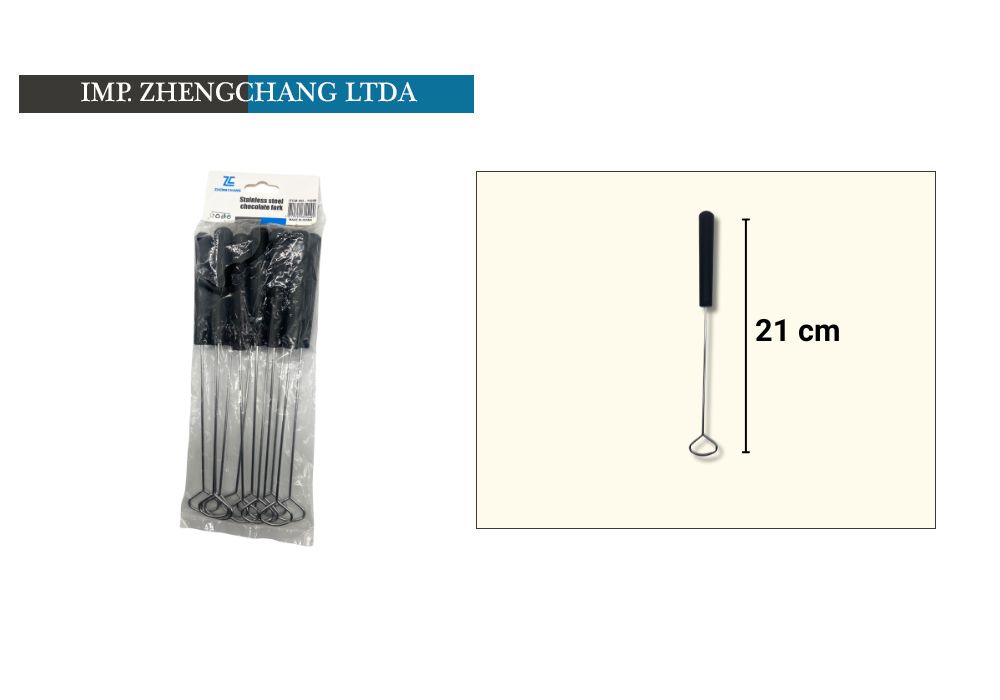 Tenedor batidor para bañar chocolate (x12)