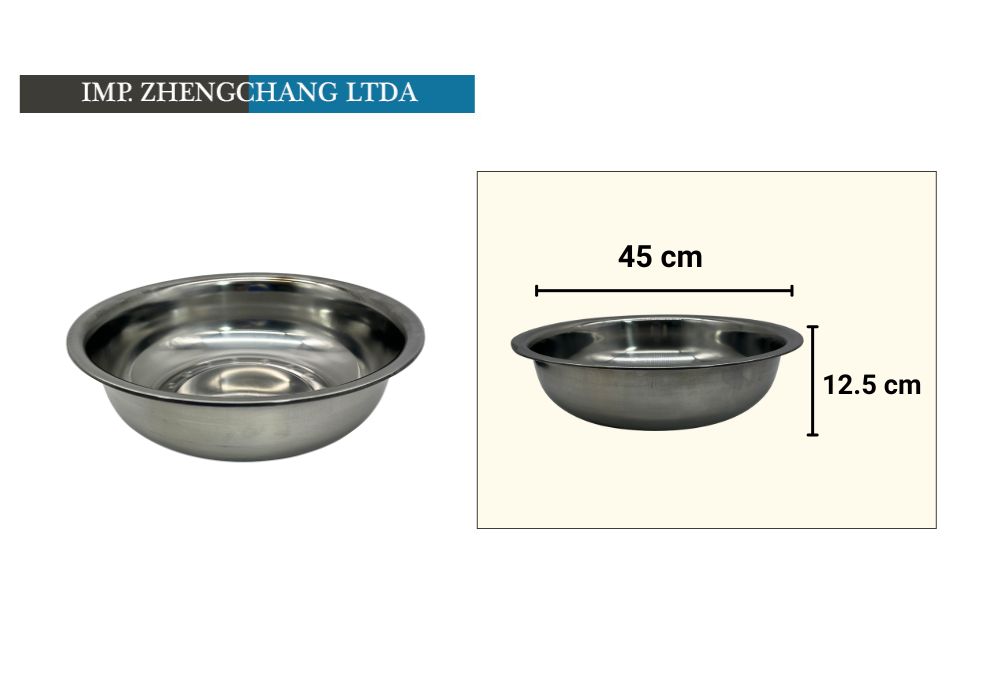 Bowl grande acero inox 45x12.5cm (x10)