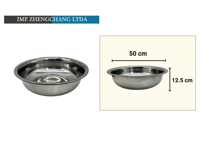 Bowl grande acero inox 50x12.5cm (x10)