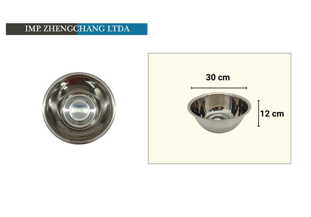 Bowl acero inox 30cm (x10)