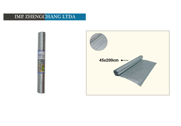 Papel aluminio autoadhesivo plateado 200x45cm (x12)