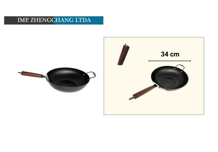 Sarten-Wok mango madera 34cm (x5)