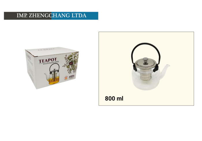 Tetera vidrio/cristal 800ml (x6)