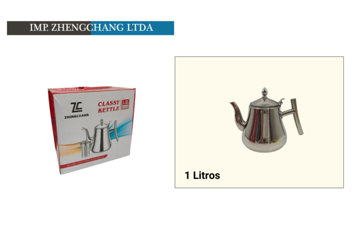 Tetera acero inox. 1L (x6)