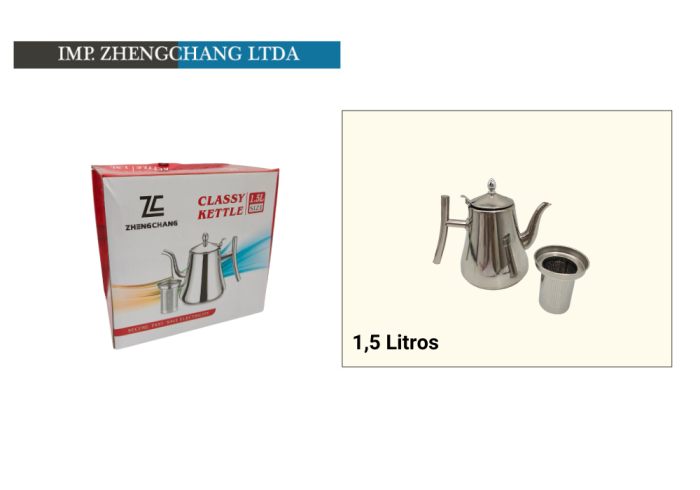 Tetera acero inox. 1.5L (x6)