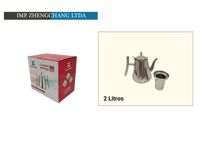 Tetera acero inox. 2L (x6)