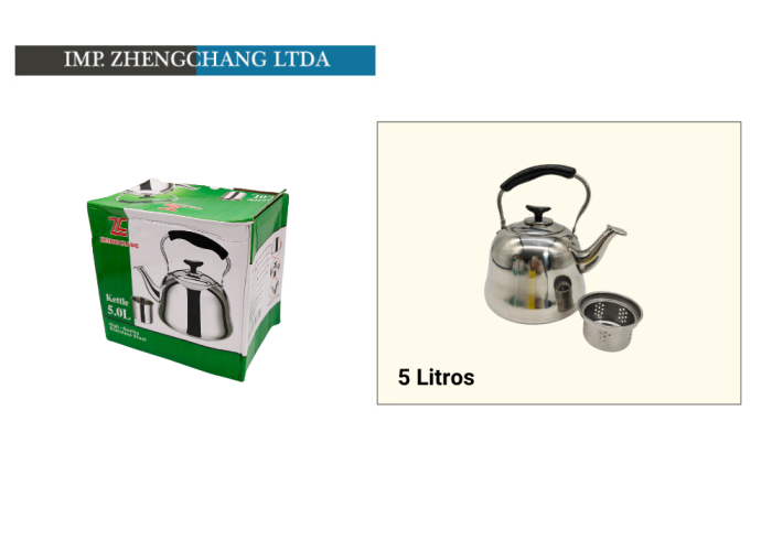 Tetera acero inox. 5L (x6)
