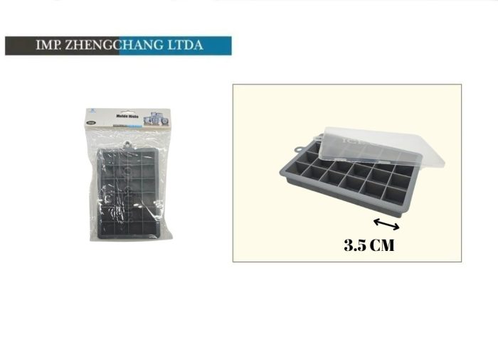Cubeta para hielo con tapa (x12)
