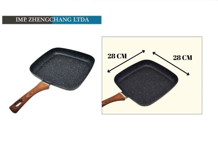 Sartén cuadrado para plancha grill 28cm (x6)