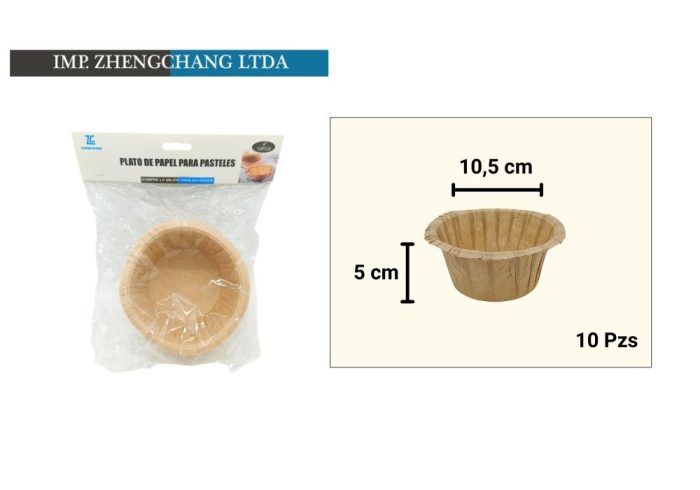 Papel mantequilla para queque 10cm (x12)